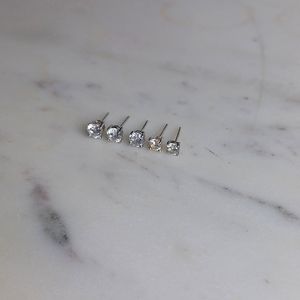 Bundle of 5 single sterling silver earrings